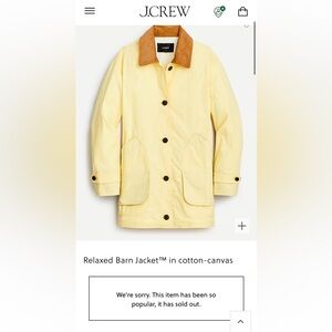 J.Crew Relaxed Barn Jacket™ in cotton-canvas